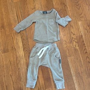 Little bipsy waffle jogger & top set